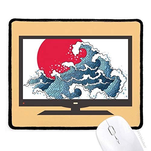 beatChong Japan Red Sun Sea Aquarell Computer Mouse Pad Anti-Rutsch-Gummi Mousepad Spiel Büro von beatChong