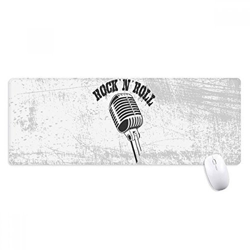 beatChong Mikrofon Illustrieren Einfach Musik Muster Griffige Mousepad Große Erweiterte Spiel Büro titched Kanten Computer-Mat Geschenk von beatChong