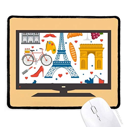 beatChong Nationalflagge Architektur Frankreich Computer Mouse Pad Anti-Rutsch-Gummi Mousepad Spiel Büro von beatChong