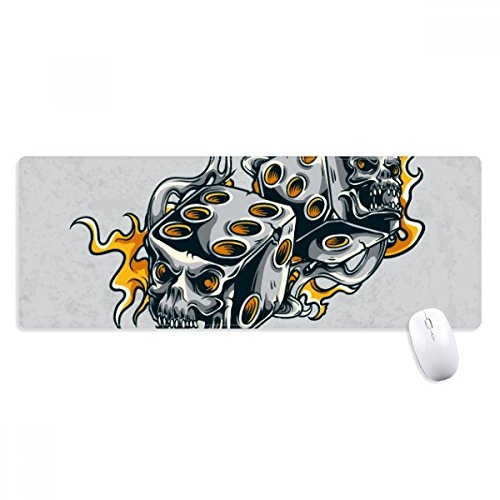 beatChong Schädel-Würfel kühlen Effekte Illustration Griffige Mousepad Große Erweiterte Spiel Büro titched Kanten Computer-Mat Geschenk von beatChong