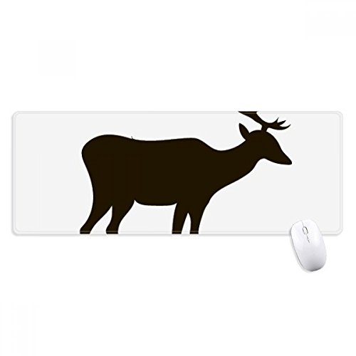 beatChong Schwarz Deer Nette Tier Portrayal Griffige Mousepad Große Erweiterte Spiel Büro titched Kanten Computer-Mat Geschenk von beatChong