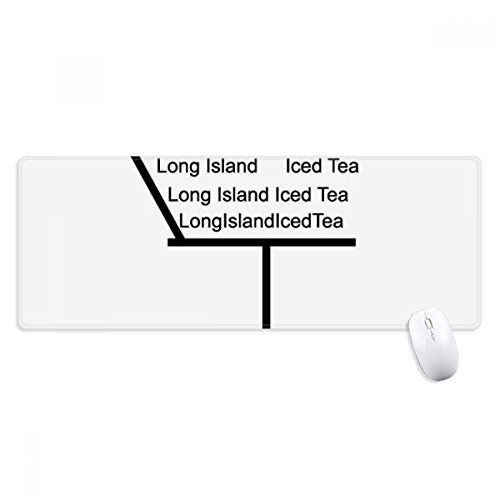 beatChong Silhouette of Long Island Ice Tea Cocktail Griffige Mousepad Große Erweiterte Spiel Büro titched Kanten Computer-Mat Geschenk von beatChong