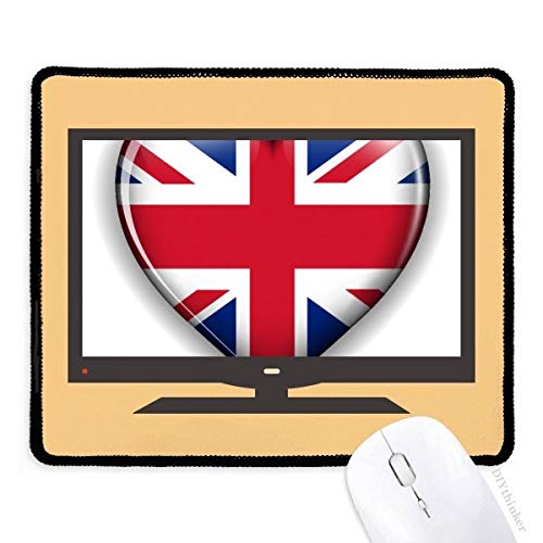 beatChong Union Jack Heart-Shaped Großbritannien UK Flagge Computer Mouse Pad Anti-Rutsch-Gummi Mousepad Spiel Büro von beatChong