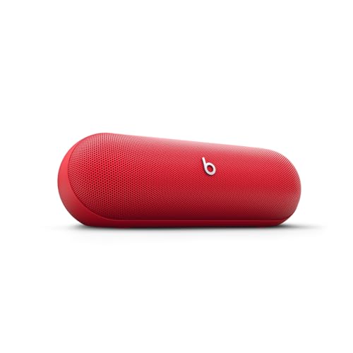 Beats Pill Tragbarer Bluetooth-Lautsprecher, Bis zu 24 Stunden Akkulaufzeit, Wasserabweisend, Kompatibel mit Apple & Android, Kraftvoller Sound für Zuhause, Outdoor - Signalrot Beats Pill Tragbarer Bluetooth-Lautsprecher, Bis zu 24 Stunden Akkulaufzeit, Wasserabweisend, Kompatibel mit Apple & Android, Kraftvoller Sound für Zuhause, Outdoor - Signalrot von Beats