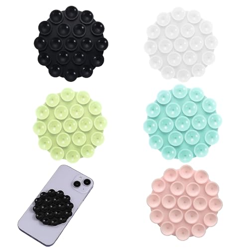 5 Stück Saugnapf Handy, Handyhalterung Saugnapf, Silikon Saugnapf Handyhülle, Silikon Handyhalterung, Saugnapf Handyhülle, Für Alle Handy-Modelle,Glas Oder Spiegel(5 Farben) von beejune