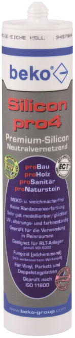 BEKO Universal-Silicon betongrau 22405 !!! 310ml Kartusche Silicon Pro4 von beko GmbH