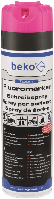 Beko TecLine Fluoromarker 29419500 Schreibspray 500 ml leuchtpink von beko GmbH