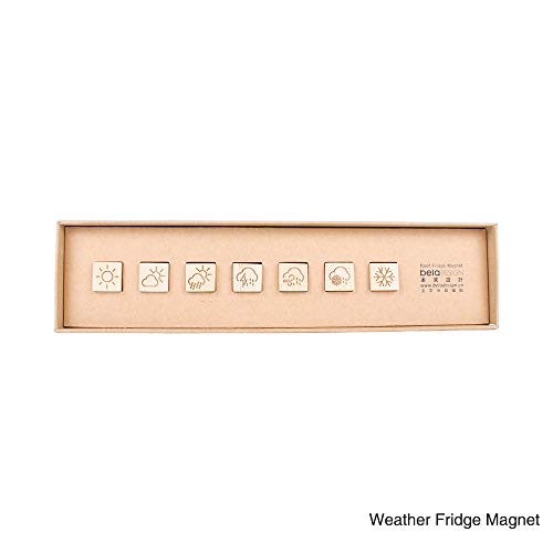 belaDESIGN Holz Magnete mit Wettersymbolen 7er Set, Ahornholz von belaDESIGN