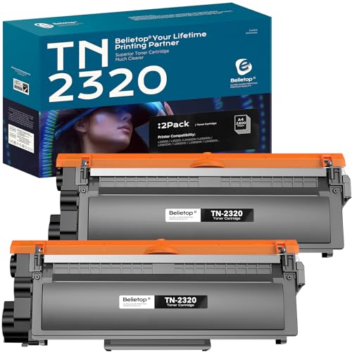 belietop TN2320 Kompatible Toner für Brother TN-2320 TN-2310 Toner für Brother MFC-L2700DW MFC-L2700DN MFC-L2720DW HL-L2340DW HL-L2300D DCP-L2520DW DCP-L2540DN MFC-L2740DW HL-L2360DN(2 Schwarz) von belietop