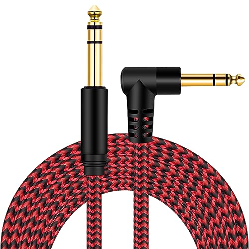 1/4 Zoll TRS Instrumentenkabel, 90 cm, Rot, Belipro 6,35 mm TRS auf 6,35 mm TRS Stereo-Audiokabel, Stecker auf Stecker, rechtwinklig auf gerade für E-Gitarre, Bass, Keyboard, Mixer, Verstärker, 1/4 Zoll TRS Instrumentenkabel, 90 cm, Rot, Belipro 6,35 mm TRS auf 6,35 mm TRS Stereo-Audiokabel, Stecker auf Stecker, rechtwinklig auf gerade für E-Gitarre, Bass, Keyboard, Mixer, Verstärker, von belipro