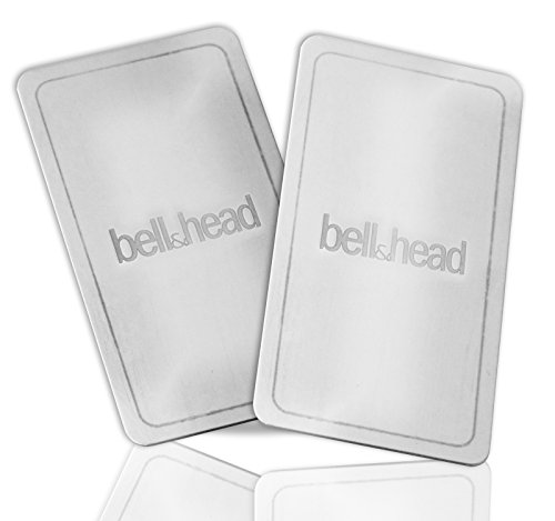 2er Set Metallplättchen LANG mit Klebefläche für KFZ Magnet-Handy-Halterung - Zusatz-Set oder Ersatz für Original Platten von bell & head oder anderen Anbietern (XXL: 7,5 x 4 cm) von bell & head