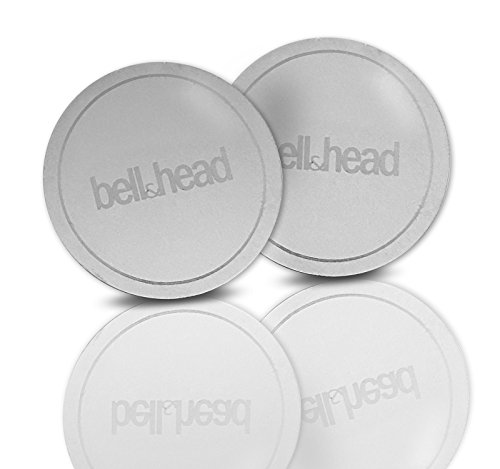 bell & head 2er Set Metallplättchen RUND mit Klebefläche für KFZ Magnet-Handy-Halterung - Zusatz-Set oder Ersatz für Original Platten Anbietern (4 cm Durchmesser) von bell & head