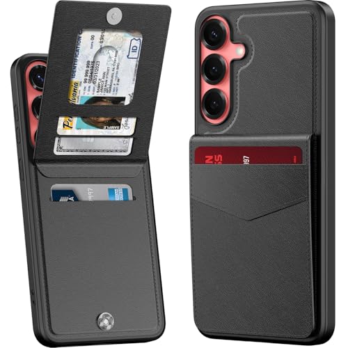 bemal Schutzhülle für Samsung Galaxy S25, integrierter Kartenhalter, RFID-Blockierung, PU-Leder, Ständer, Magnetverschluss, langlebig, stoßfest, für Damen und Herren, Schwarz bemal Schutzhülle für Samsung Galaxy S25, integrierter Kartenhalter, RFID-Blockierung, PU-Leder, Ständer, Magnetverschluss, langlebig, stoßfest, für Damen und Herren, Schwarz von bemal