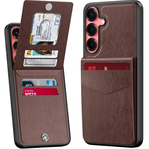 bemal Schutzhülle für Samsung Galaxy S25 Plus, integrierter Kartenhalter, RFID-Blockierung, PU-Leder, Ständer, Magnetverschluss, langlebig, stoßfest, für Damen und Herren, Braun bemal Schutzhülle für Samsung Galaxy S25 Plus, integrierter Kartenhalter, RFID-Blockierung, PU-Leder, Ständer, Magnetverschluss, langlebig, stoßfest, für Damen und Herren, Braun von bemal