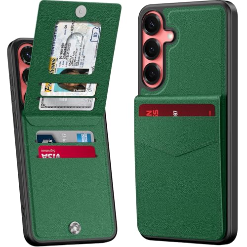 bemal Schutzhülle für Samsung Galaxy S25 Plus, integrierter Kartenhalter, RFID-Blockierung, PU-Leder, Ständer, Magnetverschluss, langlebig, stoßfest, für Damen und Herren, Grün bemal Schutzhülle für Samsung Galaxy S25 Plus, integrierter Kartenhalter, RFID-Blockierung, PU-Leder, Ständer, Magnetverschluss, langlebig, stoßfest, für Damen und Herren, Grün von bemal