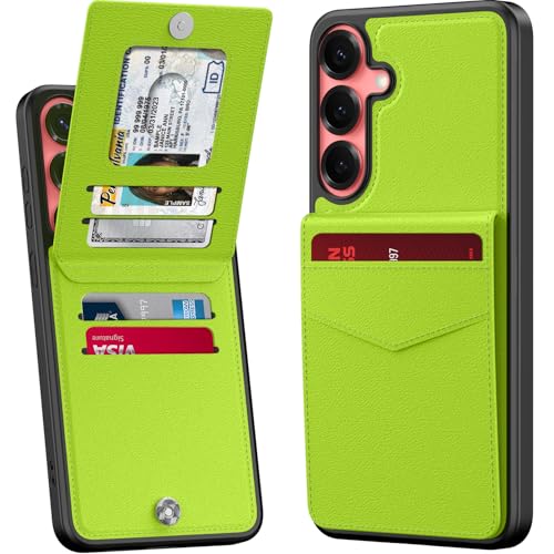 bemal Schutzhülle für Samsung Galaxy S25 Plus, integrierter Kartenhalter, RFID-Blockierung, PU-Leder, Ständer, Magnetverschluss, langlebig, stoßfest, für Damen und Herren, Hellgrün bemal Schutzhülle für Samsung Galaxy S25 Plus, integrierter Kartenhalter, RFID-Blockierung, PU-Leder, Ständer, Magnetverschluss, langlebig, stoßfest, für Damen und Herren, Hellgrün von bemal