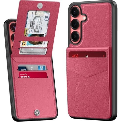 bemal Schutzhülle für Samsung Galaxy S25 Plus, integrierter Kartenhalter, RFID-Blockierung, PU-Leder, Ständer, Magnetverschluss, langlebig, stoßfest, für Damen und Herren, Hot Pink bemal Schutzhülle für Samsung Galaxy S25 Plus, integrierter Kartenhalter, RFID-Blockierung, PU-Leder, Ständer, Magnetverschluss, langlebig, stoßfest, für Damen und Herren, Hot Pink von bemal