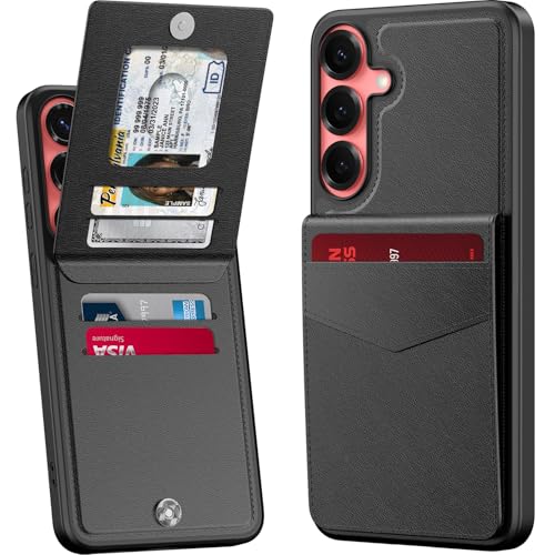 bemal Schutzhülle für Samsung Galaxy S25 Plus, integrierter Kartenhalter, RFID-Blockierung, PU-Leder, Ständer, Magnetverschluss, langlebig, stoßfest, für Damen und Herren, Schwarz bemal Schutzhülle für Samsung Galaxy S25 Plus, integrierter Kartenhalter, RFID-Blockierung, PU-Leder, Ständer, Magnetverschluss, langlebig, stoßfest, für Damen und Herren, Schwarz von bemal