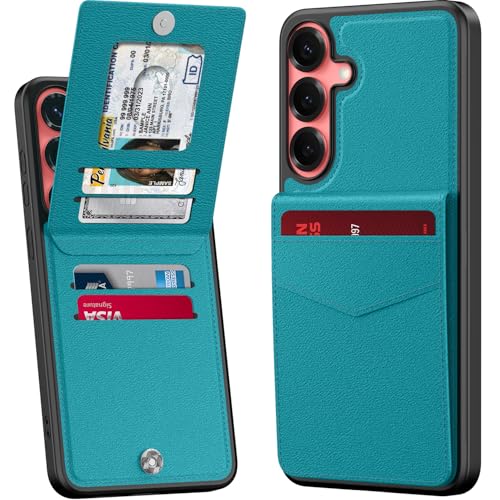 bemal Schutzhülle für Samsung Galaxy S25 Plus, integrierter Kartenhalter, RFID-Blockierung, PU-Leder, Ständer, Magnetverschluss, langlebig, stoßfest, für Damen und Herren, Türkis bemal Schutzhülle für Samsung Galaxy S25 Plus, integrierter Kartenhalter, RFID-Blockierung, PU-Leder, Ständer, Magnetverschluss, langlebig, stoßfest, für Damen und Herren, Türkis von bemal