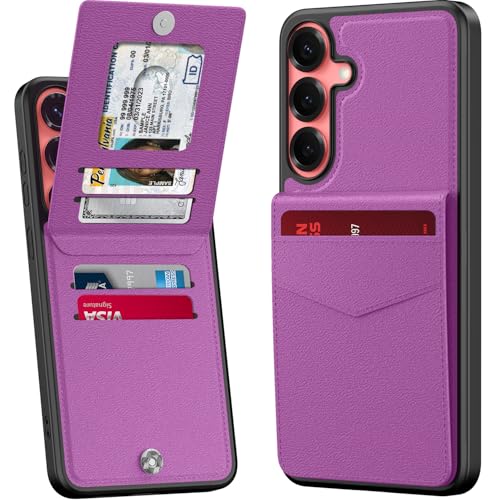 bemal Schutzhülle für Samsung Galaxy S25 Plus, integrierter Kartenhalter, RFID-Blockierung, PU-Leder, Ständer, Magnetverschluss, langlebig, stoßfest, für Damen und Herren, Violett bemal Schutzhülle für Samsung Galaxy S25 Plus, integrierter Kartenhalter, RFID-Blockierung, PU-Leder, Ständer, Magnetverschluss, langlebig, stoßfest, für Damen und Herren, Violett von bemal