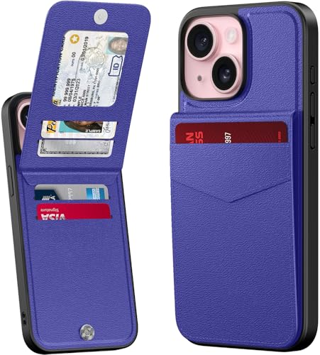 bemal Schutzhülle für iPhone 14 Plus, integrierter Kartenhalter, RFID-Blockierung, PU-Leder, Ständer, Magnetverschluss, langlebig, stoßfest, für Damen und Herren, Blau bemal Schutzhülle für iPhone 14 Plus, integrierter Kartenhalter, RFID-Blockierung, PU-Leder, Ständer, Magnetverschluss, langlebig, stoßfest, für Damen und Herren, Blau von bemal