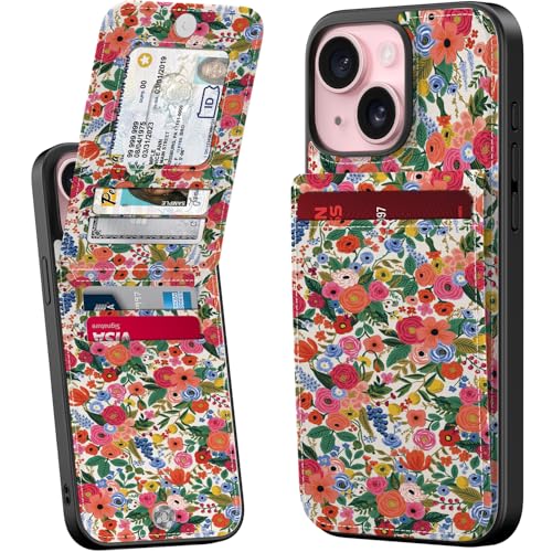 bemal Schutzhülle für iPhone 14 Plus, integrierter Kartenhalter, modisch bedruckt, RFID-Blockierung, PU-Leder, Ständer, Magnetverschluss, stoßfeste Handyhülle für Damen und Herren, Blumengarten bemal Schutzhülle für iPhone 14 Plus, integrierter Kartenhalter, modisch bedruckt, RFID-Blockierung, PU-Leder, Ständer, Magnetverschluss, stoßfeste Handyhülle für Damen und Herren, Blumengarten von bemal