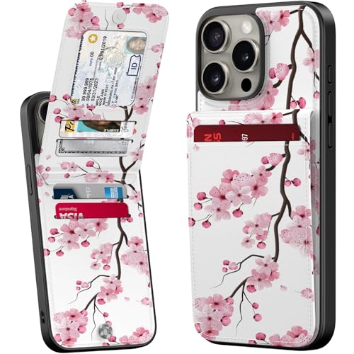 bemal Schutzhülle für iPhone 14 Pro, integrierter Kartenhalter, modisch bedruckt, RFID-Blockierung, PU-Leder, Ständer, Magnetverschluss, stoßfeste Handyhülle für Damen und Herren, elegante Kirsche bemal Schutzhülle für iPhone 14 Pro, integrierter Kartenhalter, modisch bedruckt, RFID-Blockierung, PU-Leder, Ständer, Magnetverschluss, stoßfeste Handyhülle für Damen und Herren, elegante Kirsche von bemal