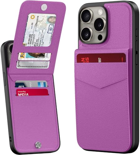 bemal Schutzhülle für iPhone 14 Pro Max, integrierter Kartenhalter, RFID-Blockierung, PU-Leder, Ständer, Magnetverschluss, langlebig, stoßfest, für Damen und Herren, Violett bemal Schutzhülle für iPhone 14 Pro Max, integrierter Kartenhalter, RFID-Blockierung, PU-Leder, Ständer, Magnetverschluss, langlebig, stoßfest, für Damen und Herren, Violett von bemal