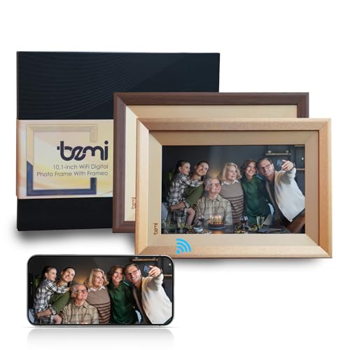 BEMI Rahmen mit Frameo App 10,1 Zoll + 2 Rahmen Geschenk Smart WiFi Digitaler Bilderrahmen Gold 1280x800 IPS LCD-Touchscreen, eingebauter 16GB Speicher, teilen Sie Momente sofort über Frameo App BEMI Rahmen mit Frameo App 10,1 Zoll + 2 Rahmen Geschenk Smart WiFi Digitaler Bilderrahmen Gold 1280x800 IPS LCD-Touchscreen, eingebauter 16GB Speicher, teilen Sie Momente sofort über Frameo App von bemi