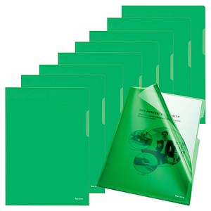 100 bene Sichthüllen DIN A4 grün glatt 0,15 mm von bene