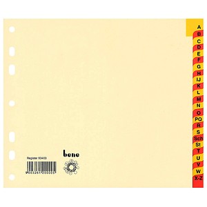 bene Ordnerregister Halbformat, Überbreite A-Z chamois 24-teilig, 1 Satz bene Ordnerregister Halbformat, Überbreite A-Z chamois 24-teilig, 1 Satz von bene