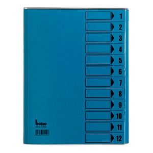 bene Ordnungsmappe 12 Fächer blau von bene