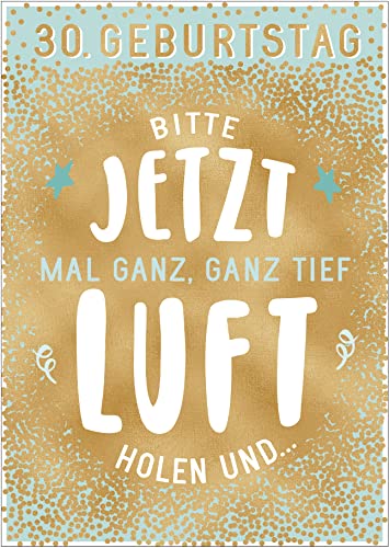 bentino 30. Geburtstagskarte mit MUSIK und leuchtenden KERZEN zum AUSPUSTEN, Spielt den Song Happy, DIN A5 Set mit Umschlag, Original Grußkarte von bentino