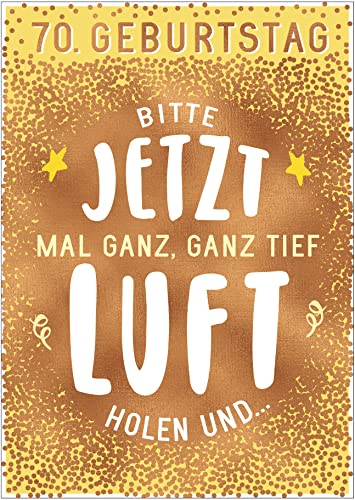 bentino 70. Geburtstagskarte mit MUSIK und leuchtenden KERZEN zum AUSPUSTEN, Spielt den Song Happy Birthday to you, DIN A5 Set mit Umschlag, Geburtstag, Original Grußkarte von bentino