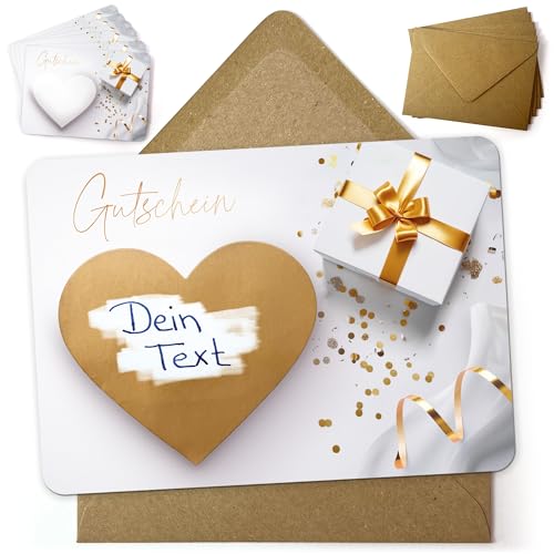 beriluDesign 6 Gutschein Rubbelkarten zum selber Beschriften (6 Karten + 6 Umschläge) von beriluDesign