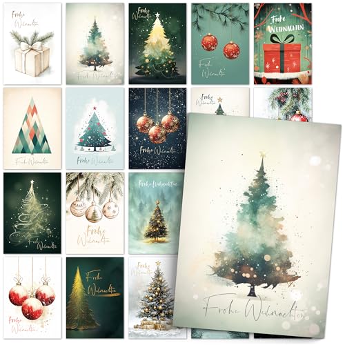 beriluDesign Weihnachtskarten Set (20 Stück) Postkarten - Weihnachtspostkarten für Weihnachten, Grußkarten, Geschenkkarten von beriluDesign