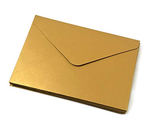 10 Stk. BRIEFUMSCHLÄGE matt gold/Briefkuvert/Kuvert/Format C5 (23 x 16 cm) aus stabilem Feinstkarton (450 g/m2) / Kuvert/Briefkuvert/Briefumschlag von berlindesign.net