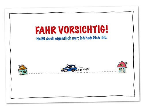 XL Karte Fahr vorsichtig - Ich hab Dich lieb (DIN A5) von bernsteinfee-CARDS