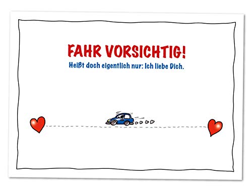 XL Karte Fahr vorsichtig - Ich liebe Dich (DIN A5) von bernsteinfee-CARDS