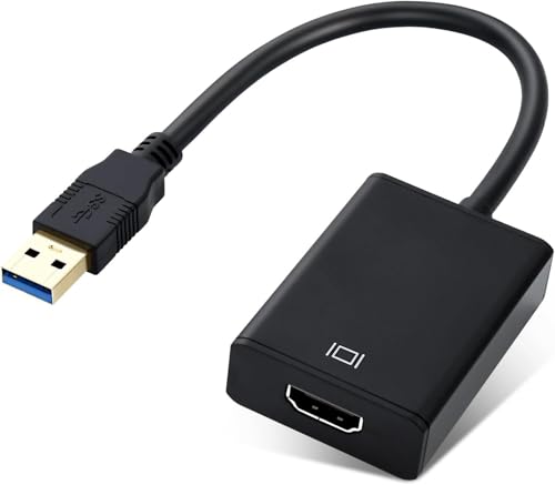 beseloa USB 3.0 auf HDMI Adapter, Konverter USB 3.0/2.0 auf HDMI 1080P Full HD (Stecker auf Buchse) mit Audio für Laptop Projektor HDTV, kompatibel mit Windows XP 7/8/8.1/10 von beseloa