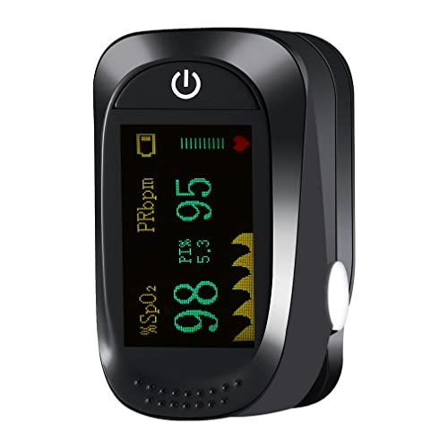 Pulsoximeter，Sauerstoffsättigung Messgerät Finger，Pulsmesser Oximeter für Kinder & Erwachsene，Messung der Sauerstoffsättigung (SpO2)， OLED-Display，Geeignet für den Heimgebrauch (Schwarz, 1 Pack) von bestyks