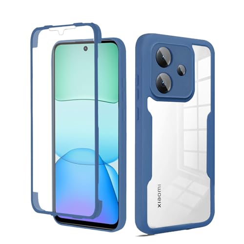 betterfon 360 Grad Hülle Kompatibel mit Xiaomi Redmi 13 | Handyhülle mit eingebautem Displayschutz für Redmi 13 | Blau betterfon 360 Grad Hülle Kompatibel mit Xiaomi Redmi 13 | Handyhülle mit eingebautem Displayschutz für Redmi 13 | Blau von betterfon