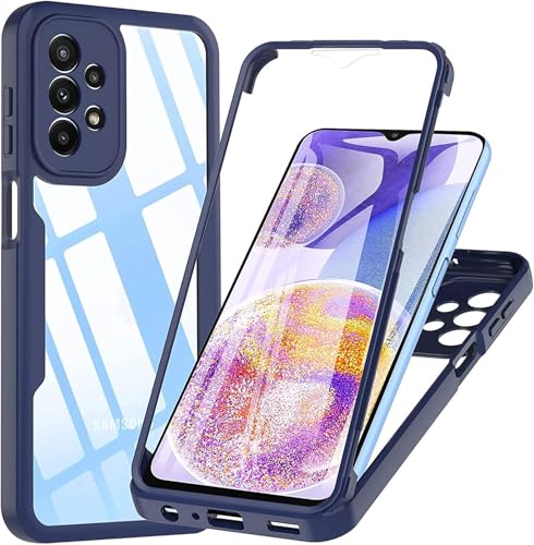 betterfon 360 Grad Hülle Kompatibel mit Samsung Galaxy A23 5G | Handyhülle mit eingebautem Displayschutz für Galaxy A23 5G | Blau betterfon 360 Grad Hülle Kompatibel mit Samsung Galaxy A23 5G | Handyhülle mit eingebautem Displayschutz für Galaxy A23 5G | Blau von betterfon