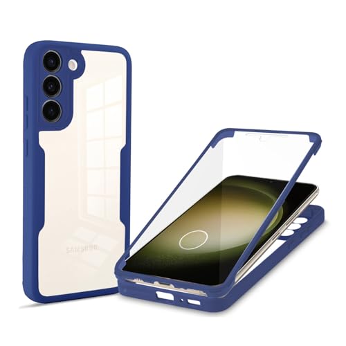 360 Grad Hülle Kompatibel mit Samsung Galaxy S23 | Handyhülle mit eingebautem Displayschutz für Galaxy S23 | Blau 360 Grad Hülle Kompatibel mit Samsung Galaxy S23 | Handyhülle mit eingebautem Displayschutz für Galaxy S23 | Blau von betterfon