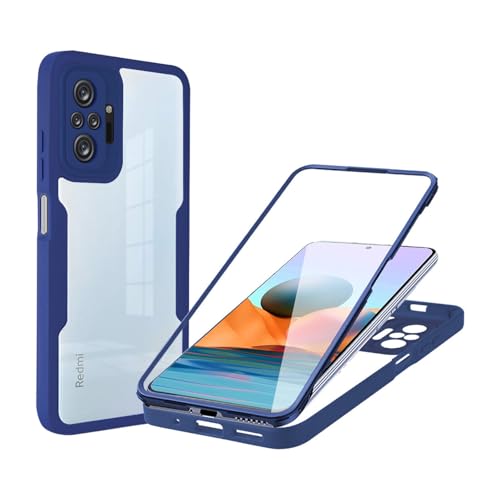 betterfon 360 Grad Hülle Kompatibel mit Xiaomi Redmi Note 10 Pro | Handyhülle mit eingebautem Displayschutz für Redmi Note 10 Pro | Blau betterfon 360 Grad Hülle Kompatibel mit Xiaomi Redmi Note 10 Pro | Handyhülle mit eingebautem Displayschutz für Redmi Note 10 Pro | Blau von betterfon