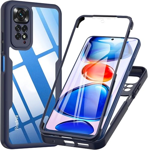 betterfon 360 Grad Hülle Kompatibel mit Xiaomi Redmi Note 11 | Handyhülle mit eingebautem Displayschutz für Redmi Note 11 | Blau betterfon 360 Grad Hülle Kompatibel mit Xiaomi Redmi Note 11 | Handyhülle mit eingebautem Displayschutz für Redmi Note 11 | Blau von betterfon