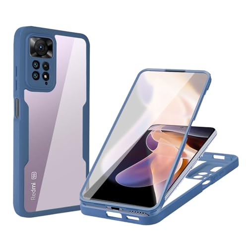 betterfon 360 Grad Hülle Kompatibel mit Xiaomi Redmi Note 11 Pro | Handyhülle mit eingebautem Displayschutz für Redmi Note 11 Pro | Blau betterfon 360 Grad Hülle Kompatibel mit Xiaomi Redmi Note 11 Pro | Handyhülle mit eingebautem Displayschutz für Redmi Note 11 Pro | Blau von betterfon