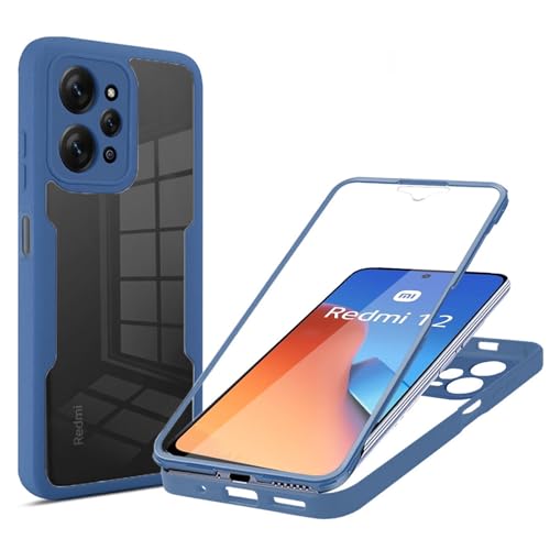 betterfon 360 Grad Hülle Kompatibel mit Xiaomi Redmi 12 | Handyhülle mit eingebautem Displayschutz für Redmi 12 | Blau betterfon 360 Grad Hülle Kompatibel mit Xiaomi Redmi 12 | Handyhülle mit eingebautem Displayschutz für Redmi 12 | Blau von betterfon