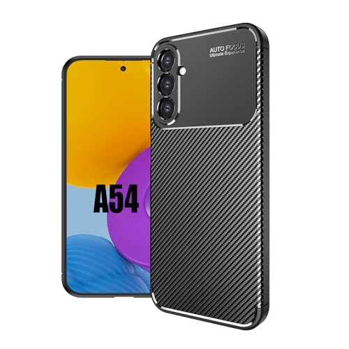 betterfon Carbon Hülle für Samsung Galaxy A54 5G Handyhülle Handy Tasche Stoßfeste Bumper TPU für Samsung Galaxy A54 in Schwarz von betterfon