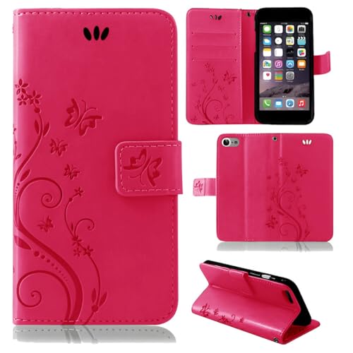 betterfon Hülle Kompatibel mit Apple iPhone 7 | Premium PU Leder Handyhülle Wallet Case für iPhone 7 | Schutzhülle Blumen Klapphülle Handyhülle | Pink betterfon Hülle Kompatibel mit Apple iPhone 7 | Premium PU Leder Handyhülle Wallet Case für iPhone 7 | Schutzhülle Blumen Klapphülle Handyhülle | Pink von betterfon